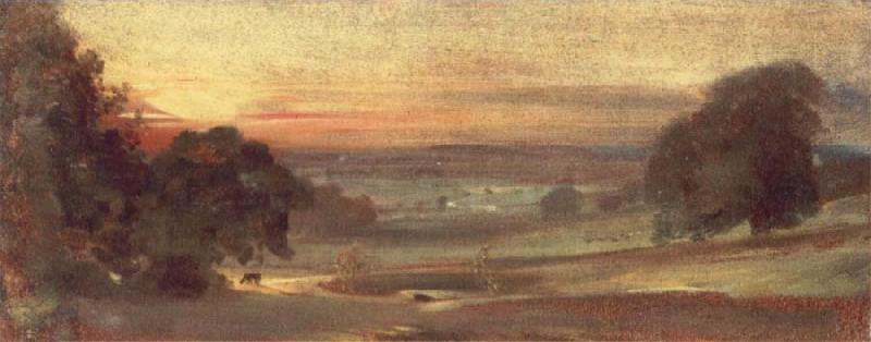 John Constable The Valley of the Stour at Sunset 31 October 1812 oil painting image